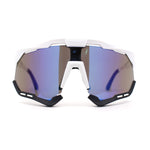 Large Coverage Mirror Lens Shield Curved Wrap Sport Sunglasses