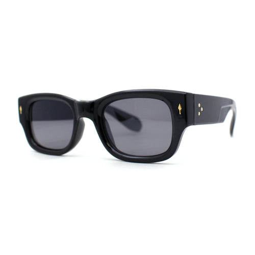 Classy Gentlemans Narrow Rectangle Thick Plastic Arm Sunglasses