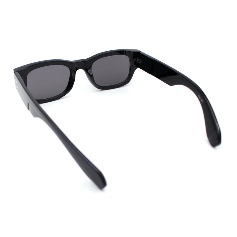 Classy Gentlemans Narrow Rectangle Thick Plastic Arm Sunglasses