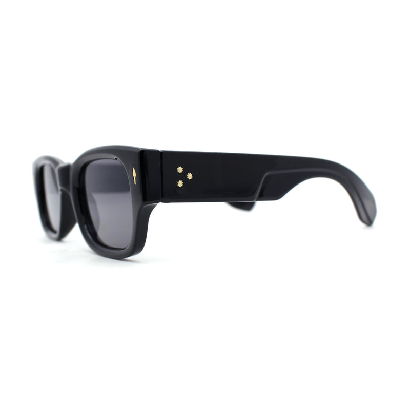 Classy Gentlemans Narrow Rectangle Thick Plastic Arm Sunglasses