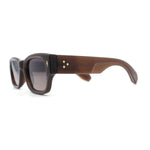 Classy Gentlemans Narrow Rectangle Thick Plastic Arm Sunglasses