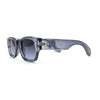 Classy Gentlemans Narrow Rectangle Thick Plastic Arm Sunglasses