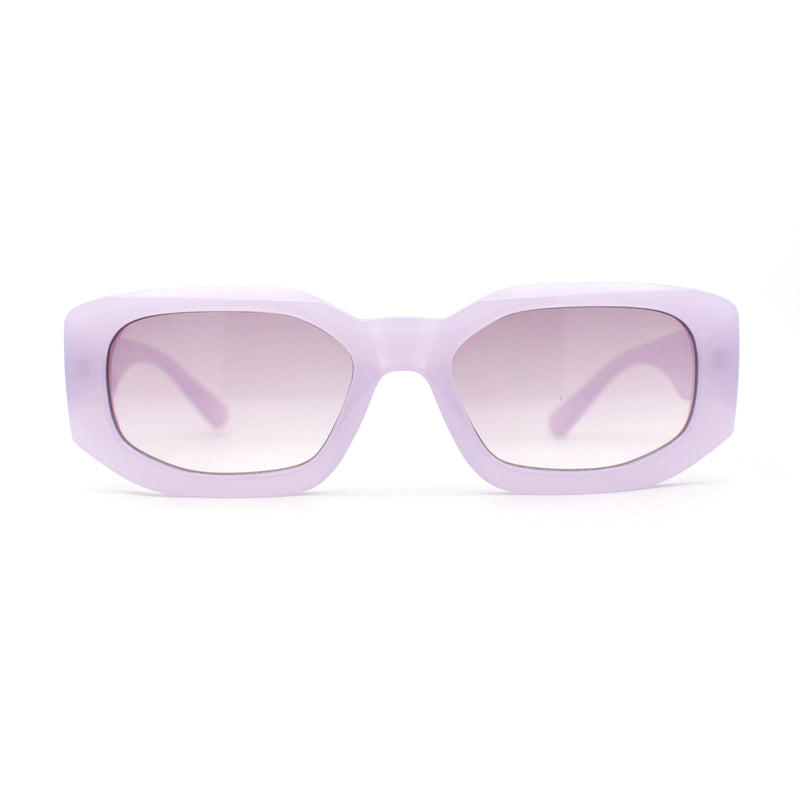 Mod Womens Minimal Rectangle Thick Plastic Simple Sunglasses