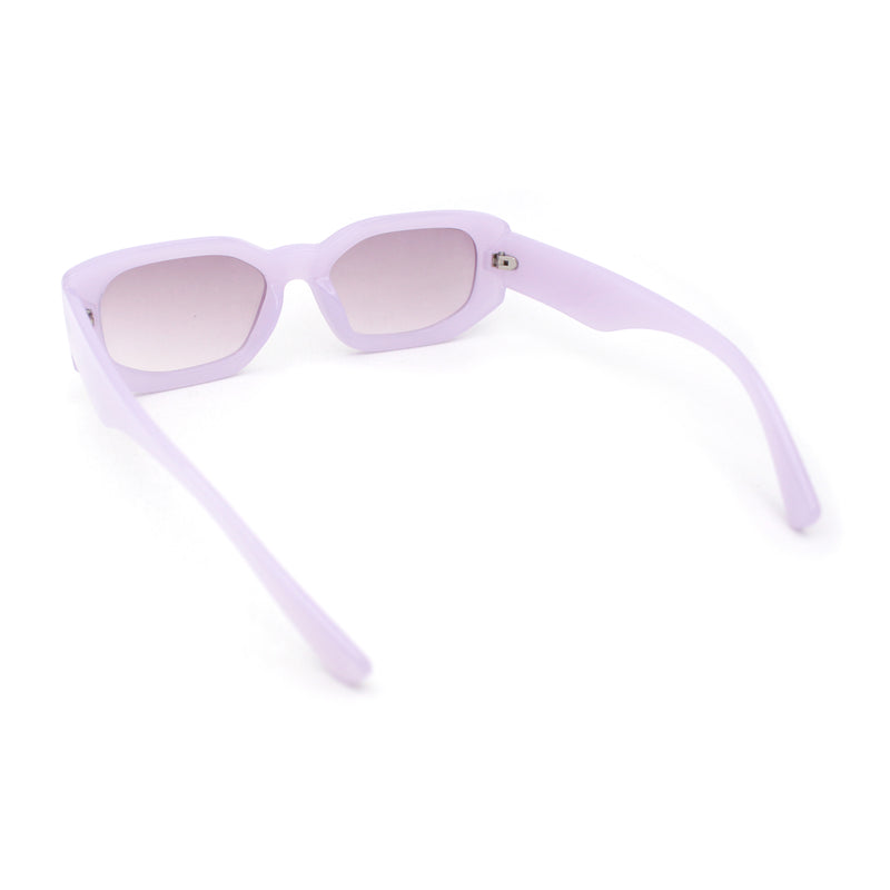 Mod Womens Minimal Rectangle Thick Plastic Simple Sunglasses