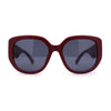 Womens Oversized Thick Temple Large Y2K Designer Sunglasses