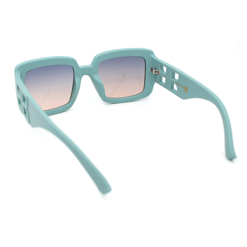 Womens Oversized Large Rectangle Y2K Designer Plastic Sunglasses