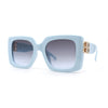 Womens Thick Plastic Butterfly Rectangle Designer Fashion Sunglasses