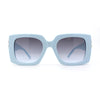 Womens Thick Plastic Butterfly Rectangle Designer Fashion Sunglasses