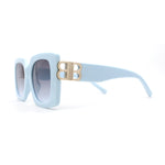 Womens Thick Plastic Butterfly Rectangle Designer Fashion Sunglasses