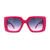 Womens Thick Plastic Butterfly Rectangle Designer Fashion Sunglasses