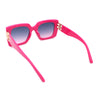 Womens Thick Plastic Butterfly Rectangle Designer Fashion Sunglasses