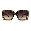 Womens Thick Plastic Butterfly Rectangle Designer Fashion Sunglasses