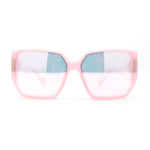 Womens Oversize 90s Diva Designer Fashion Rectangle Butterfly Sunglasses