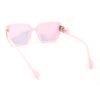 Womens Oversize 90s Diva Designer Fashion Rectangle Butterfly Sunglasses