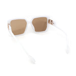 Womens Oversize 90s Diva Designer Fashion Rectangle Butterfly Sunglasses