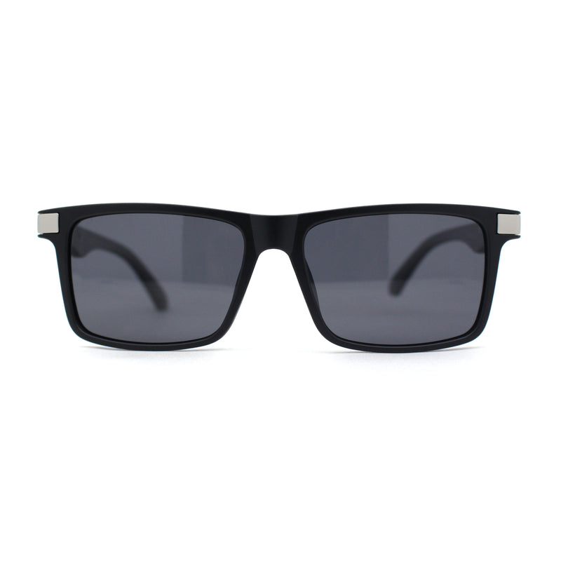 Polarized Mens Narrow Rectangle Gentlemanly Plastic Sunglasses