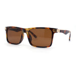 Polarized Mens Narrow Rectangle Gentlemanly Plastic Sunglasses