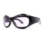 Trendy Fashion Curved Wrap Sport Thick Plastic Sunglasses