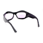 Trendy Fashion Curved Wrap Sport Thick Plastic Sunglasses