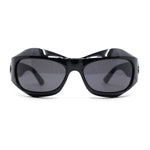 Trendy Fashion Curved Wrap Sport Thick Plastic Sunglasses