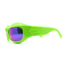 Trendy Fashion Curved Wrap Sport Thick Plastic Sunglasses