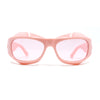 Trendy Fashion Curved Wrap Sport Thick Plastic Sunglasses