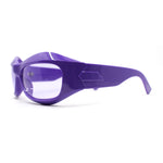 Trendy Fashion Curved Wrap Sport Thick Plastic Sunglasses