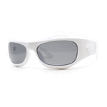 Trendy Fashion Curved Wrap Sport Thick Plastic Sunglasses