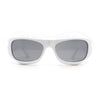 Trendy Fashion Curved Wrap Sport Thick Plastic Sunglasses