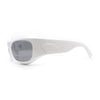 Trendy Fashion Curved Wrap Sport Thick Plastic Sunglasses