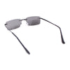 Rimless Narrow Rectangle Minimal Simple Dad Sunglasses