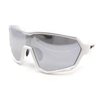 Xloop Oversized Mirror Lens Wrap Around Plastic Riding Sport Sunglasses