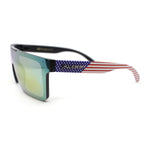 Xloop USA American Flag Arm Plastic Rimless Shield Sport Sunglasses