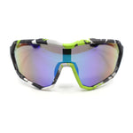 Xloop Colorful Camouflage Print Wrap Plastic Shield Sport Sunglasses
