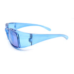 Polarized Colorful Mirror Lens 62mm Rectangle Fit Over Sunglasses Over Glasses