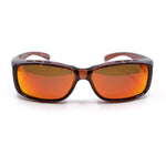 Polarized Colorful Mirror Lens 62mm Rectangle Fit Over Sunglasses Over Glasses