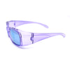 Polarized Colorful Mirror Lens 62mm Rectangle Fit Over Sunglasses Over Glasses