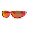 Polarized Colorful Mirror Lens 62mm Rectangle Fit Over Sunglasses Over Glasses