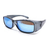 Polarized Colorful Mirror Lens 62mm Rectangle Fit Over Sunglasses Over Glasses