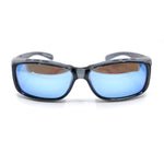 Polarized Colorful Mirror Lens 62mm Rectangle Fit Over Sunglasses Over Glasses