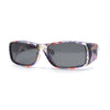 Polarized Womens Rhinestone 62mm Rectangle Fit Over Sunglasses Over Glasses