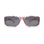 Polarized Womens Rhinestone 62mm Rectangle Fit Over Sunglasses Over Glasses
