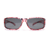 Polarized Womens Rhinestone 62mm Rectangle Fit Over Sunglasses Over Glasses