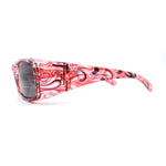 Polarized Womens Rhinestone 62mm Rectangle Fit Over Sunglasses Over Glasses