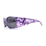 Polarized Womens Rhinestone 62mm Rectangle Fit Over Sunglasses Over Glasses