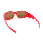 Polarized Pop Colorful Rectangular 60mm Fit Over Sunglasses Over Glasses