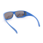 Polarized Colorful Mirror Lens Rectangle 62mm Fit Over Sunglasses Over Glasses