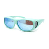 Polarized Colorful Mirror Lens Rectangle 62mm Fit Over Sunglasses Over Glasses