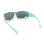 Polarized Pop Color Rectangle 62mm Fit Over Sunglasses Over Glasses