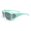 Polarized Pop Color Rectangle 62mm Fit Over Sunglasses Over Glasses